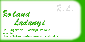 roland ladanyi business card